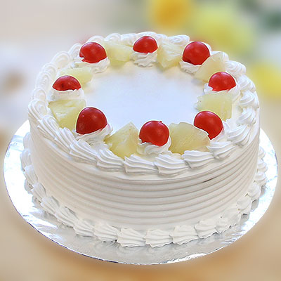 "Round shape Pineapple cake - 1kg - Click here to View more details about this Product